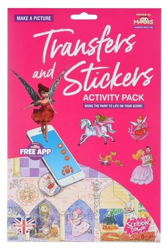Set de stickere transferabile Scribble Down cu aplicatie online - Povestea Printesei