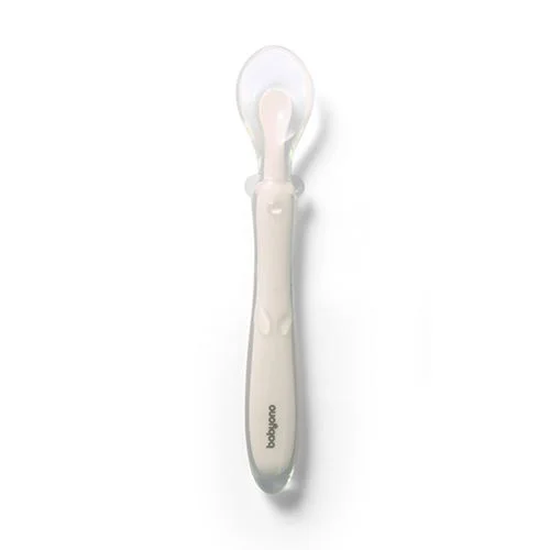 image for Гибкая силиконовая ложка BabyOno Серая foto