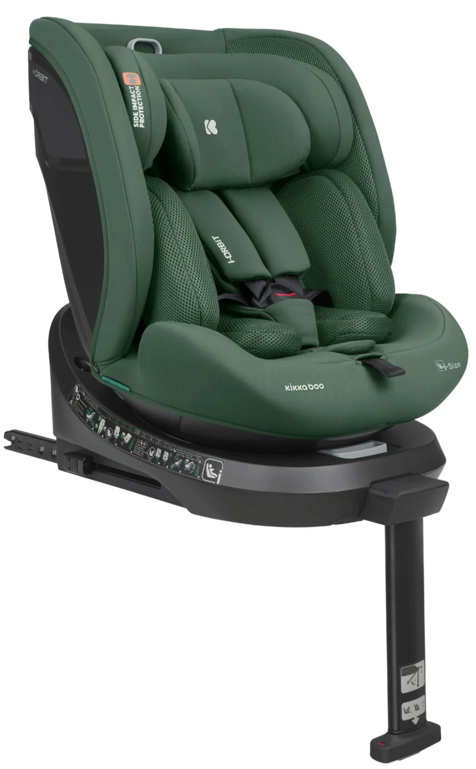 Вращающееся автокресло с изофиксом KikkaBoo i-Orbit Army Green, 40-150 см