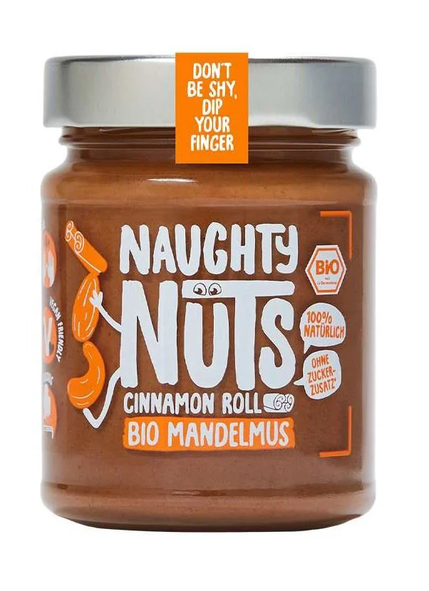 Crema bio de migdale si scortisoara Naughty Nuts, 250 g