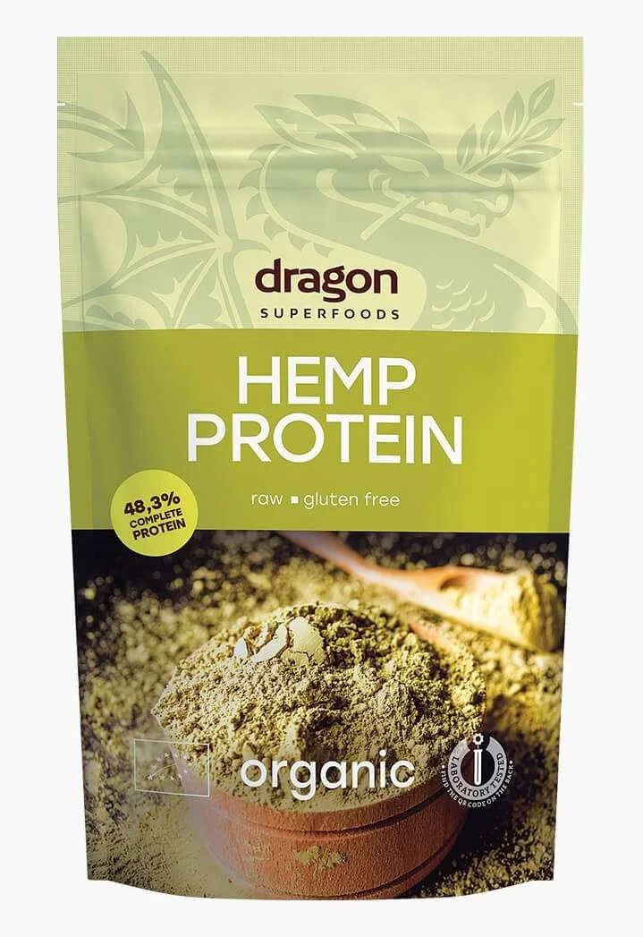 Pulbere de proteina din canepa organica Raw Dragon Superfoods, 200 g