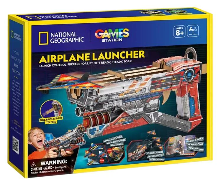 Puzzle 3D CubicFun Lansator de avioane