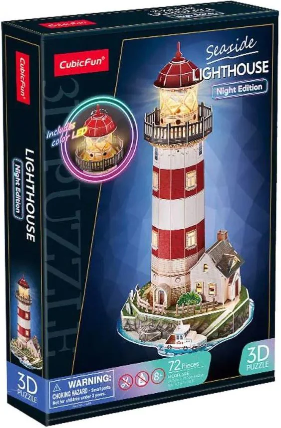 Пазл 3D CubicFun Маяк с LED-подсветкой