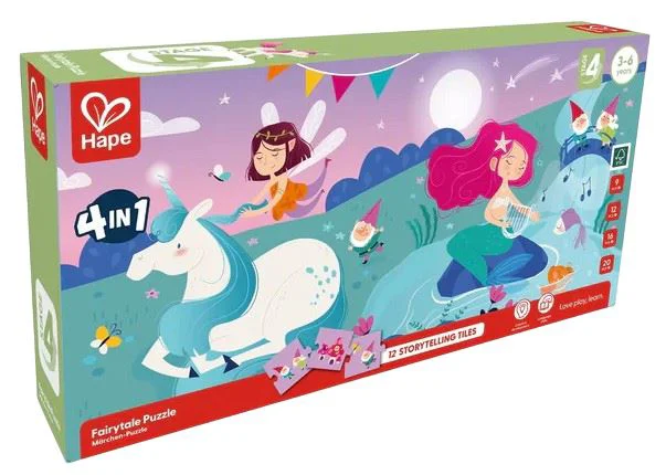 image for Puzzle 4 in 1 Hape Poveste fermecata foto
