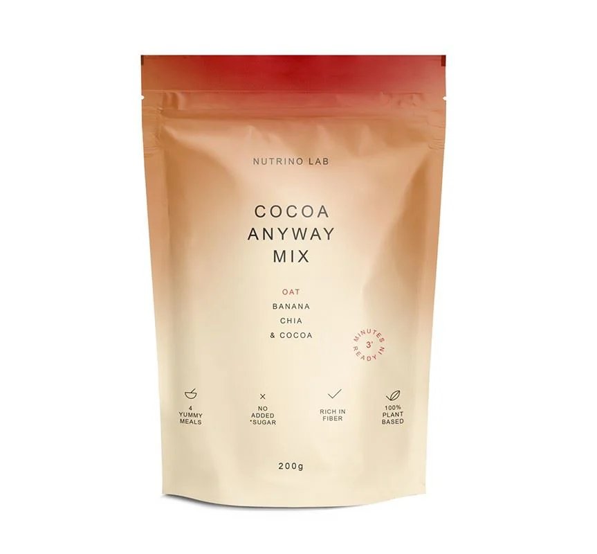 Terci de ovaz Nutrino Lab cu banane, chia, cacao si vanilie, 200 g foto