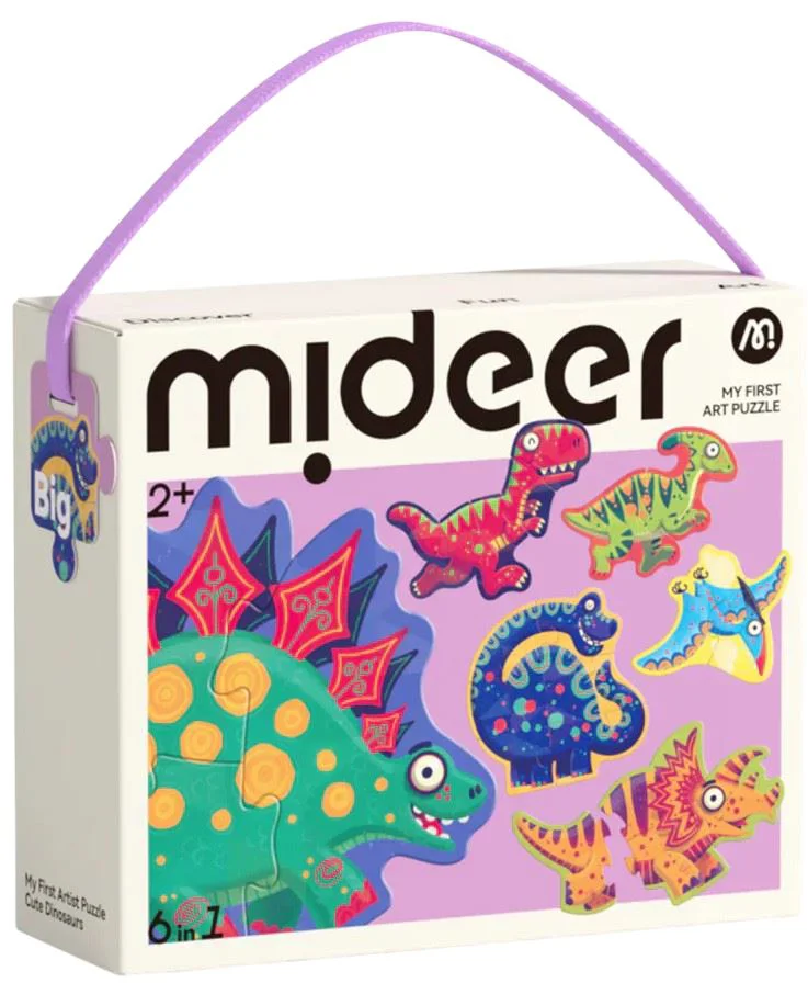 Primul puzzle 6 in 1 Mideer Dinozauri