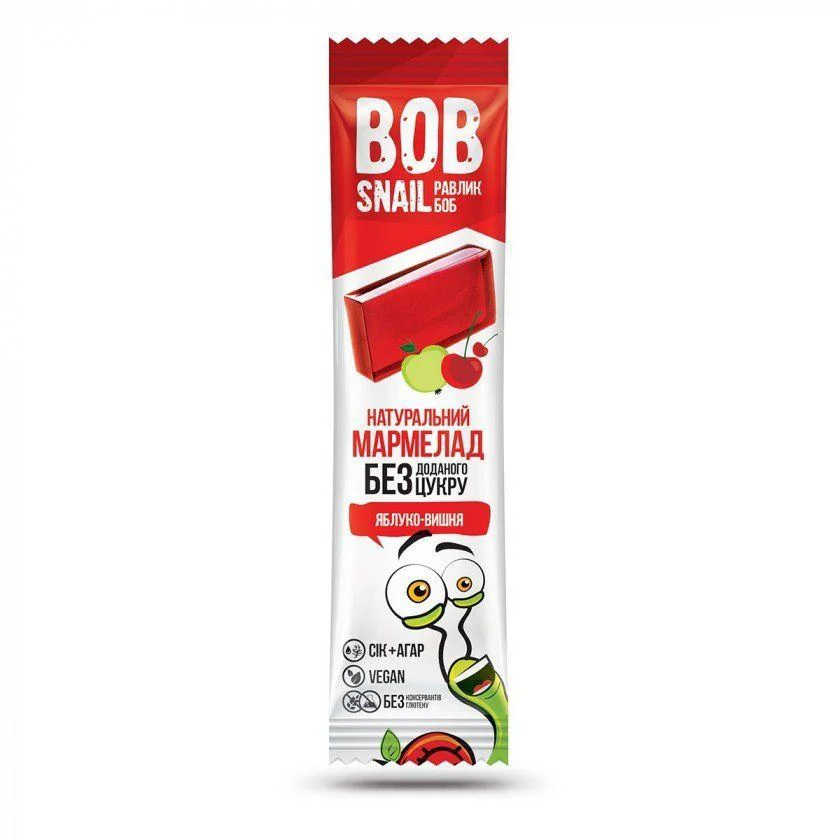 Marmelada Bob Snail de mere si visine, 38 g