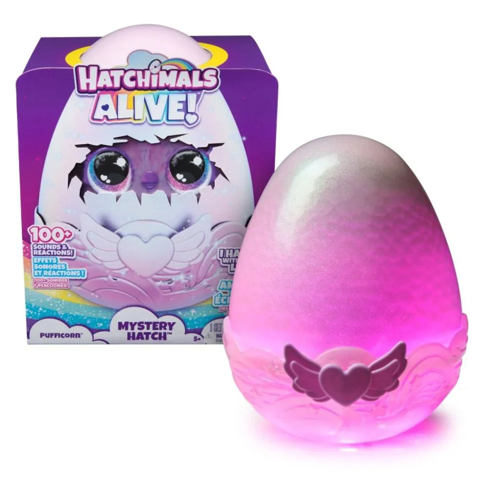 Мягкая игрушка Spin Master Сюрприз-яйцо Hatchimals, Pufficorn