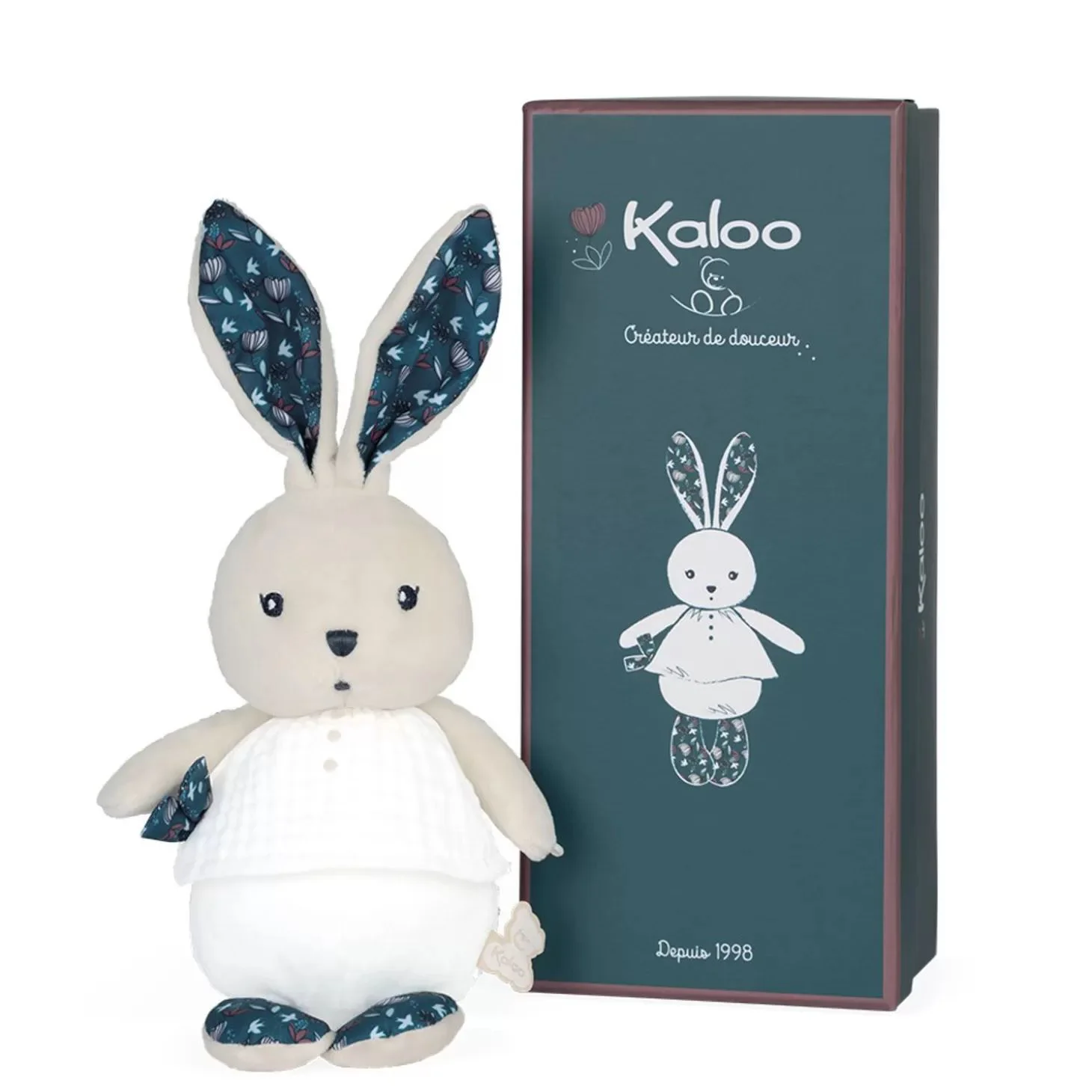 Jucarie de plus Kaloo Iepuras Natur, 22 cm