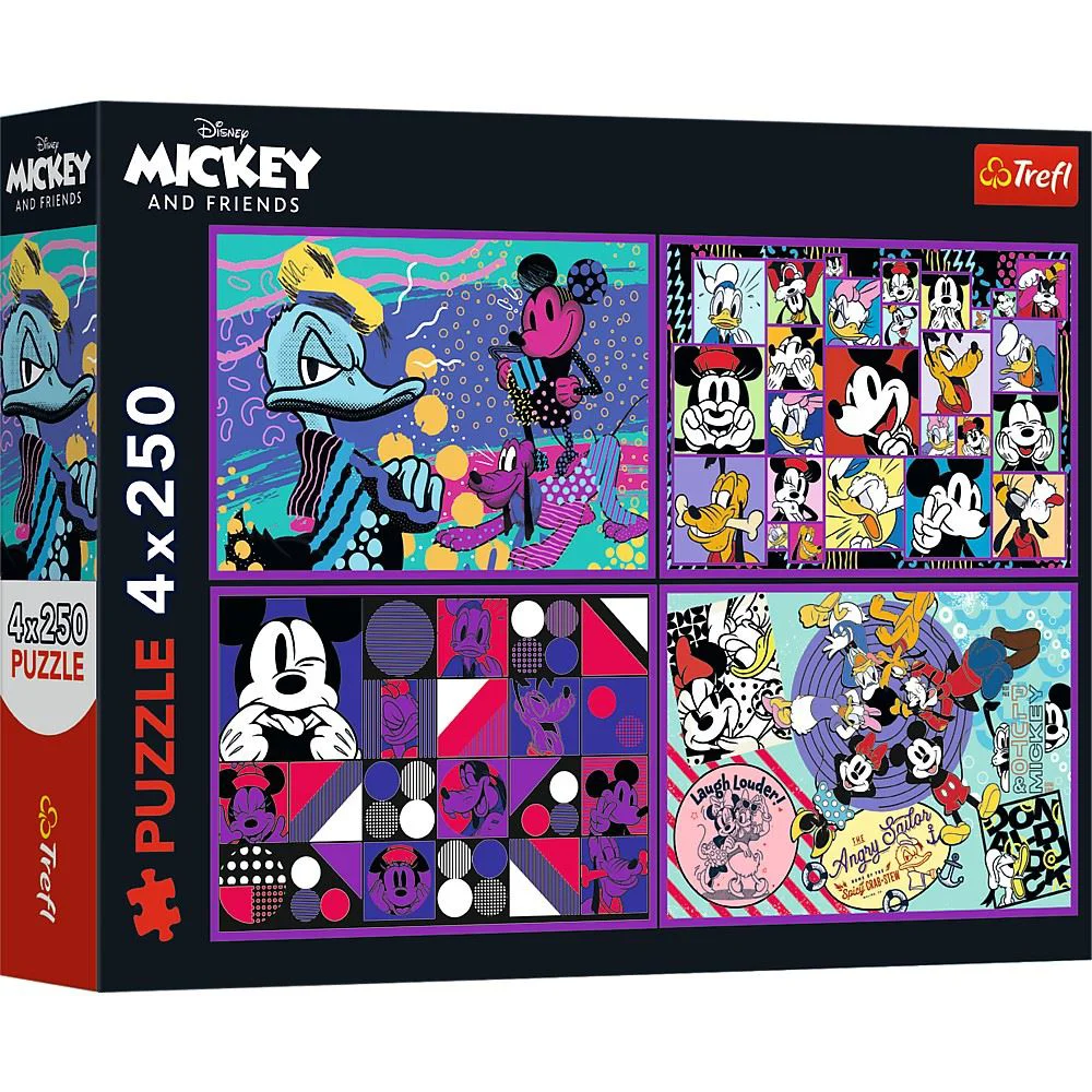 Puzzle Trefl Disney Mickey Mouse si prietenii, 4x250 el. foto