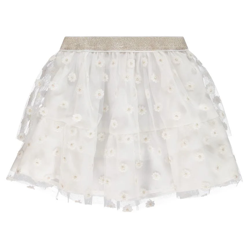 Orchestra Fustita tulle pentru ceremonii cu broderie Ecru