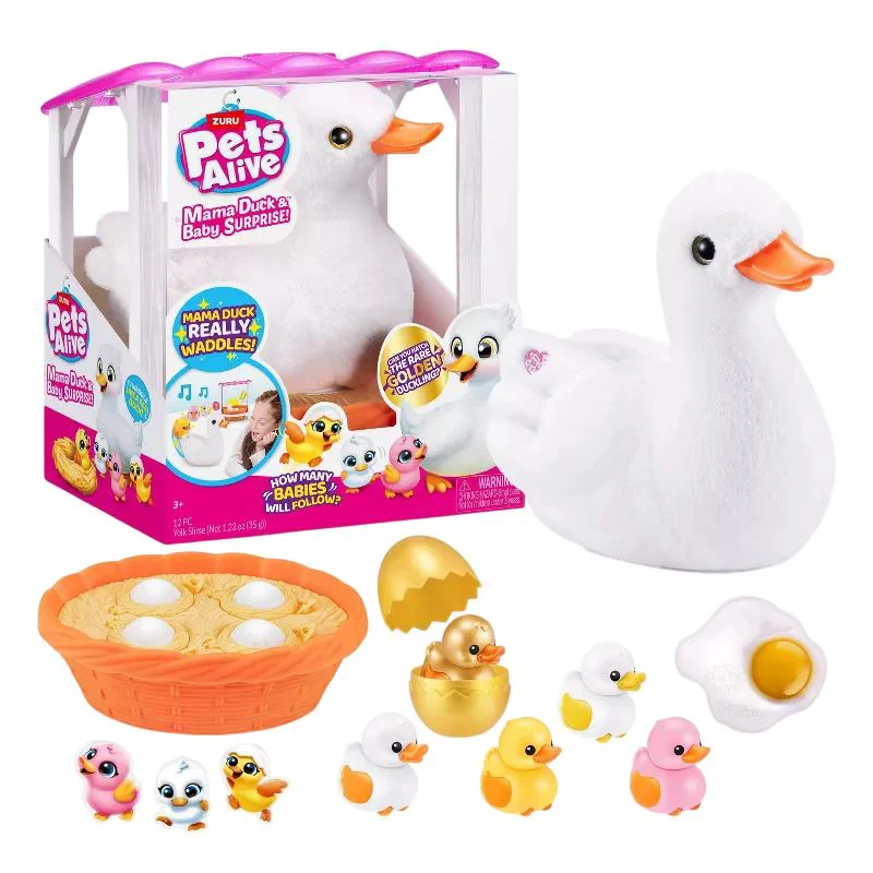Интерактивный игровой набор Zuru Pets Alive Утка с утятами