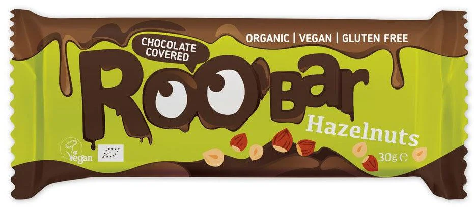 Био-протеиновый батончик с лесным орехом и шоколадом Raw Roobar, 30 г