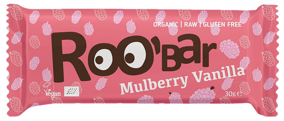 Био-протеиновый батончик с шелковицей и ванилью Raw Roobar, 30 г