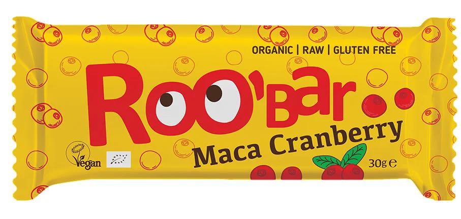 Био-протеиновый батончик с мака и клюквой Raw Roobar, 30 г
