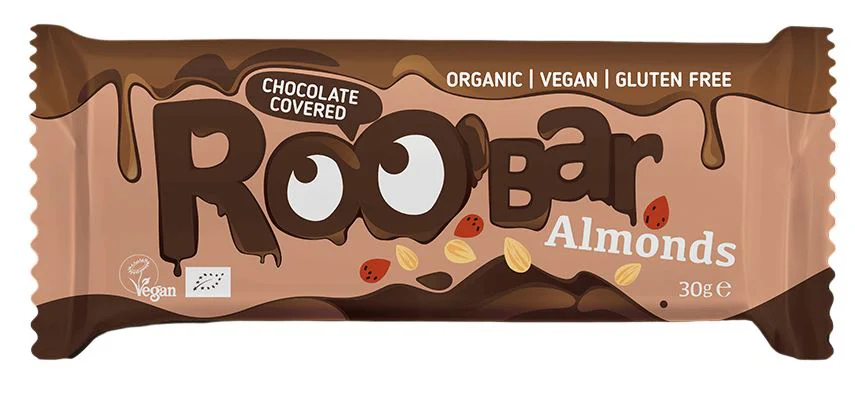 Био-протеиновый батончик с миндалем и шоколадом Raw Roobar, 30 г