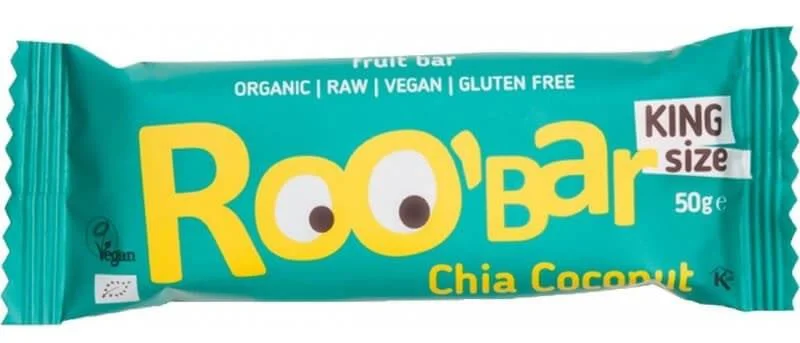 Био-протеиновый батончик с чиа и кокосом Raw Roobar, 50 г