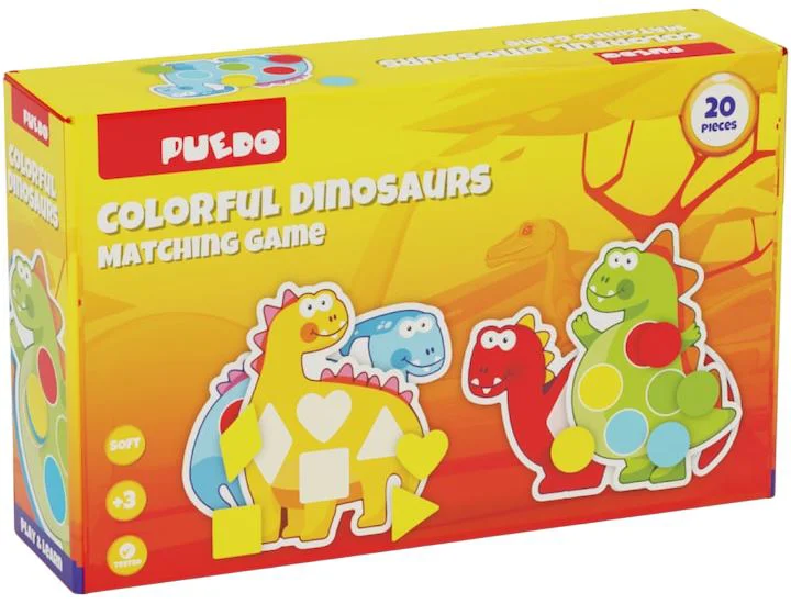 Обучающая игра Puedo Цветные динозавры, 20 эл.