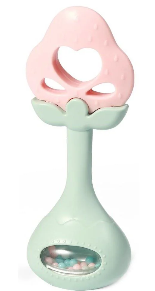 Погремушка с прорезывателем BabyOno Juicy Strawberry
