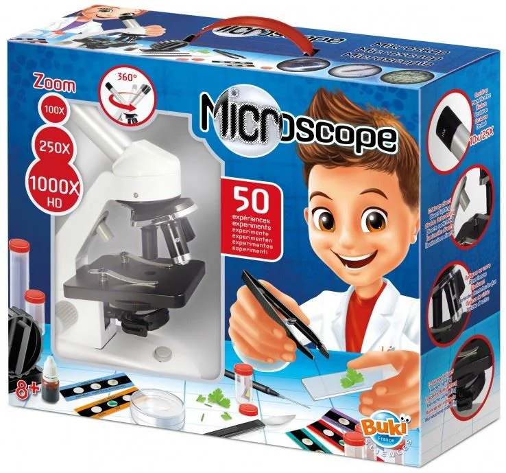 Игровой набор Buki Микроскоп с 50 экспериментами