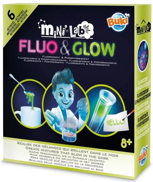 Игровой набор Buki Мини-лаборатория Fluo & Glow