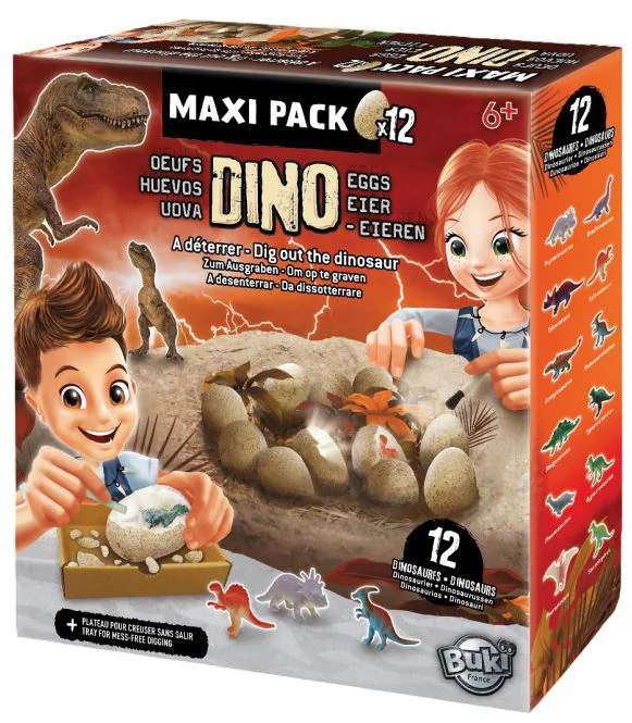 Set de joaca cu 12 dinozauri Buki Mega Pack