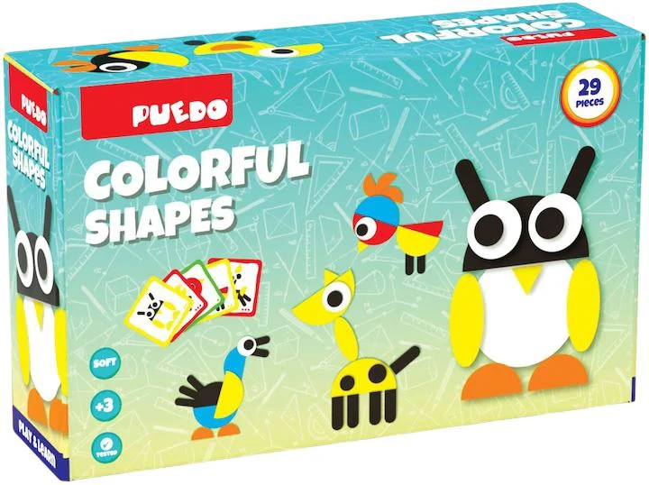 Set de forme colorate Puedo, 29 el.
