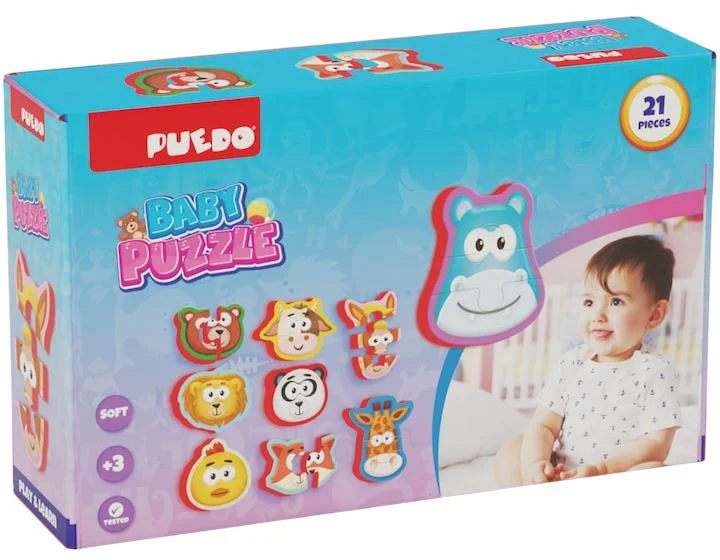 Пазл из мягкой пены Puedo Baby, 21 эл.