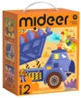 Пазл Mideer Level Up Динозавры и строительная техника, уровень 2 foto