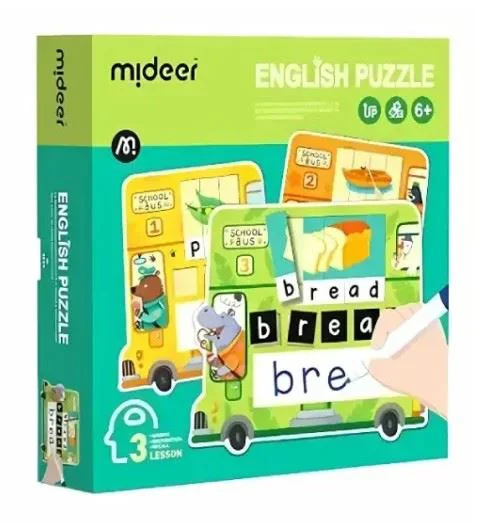 image for Puzzle educativ Mideer Invatam a scrie si a citi foto