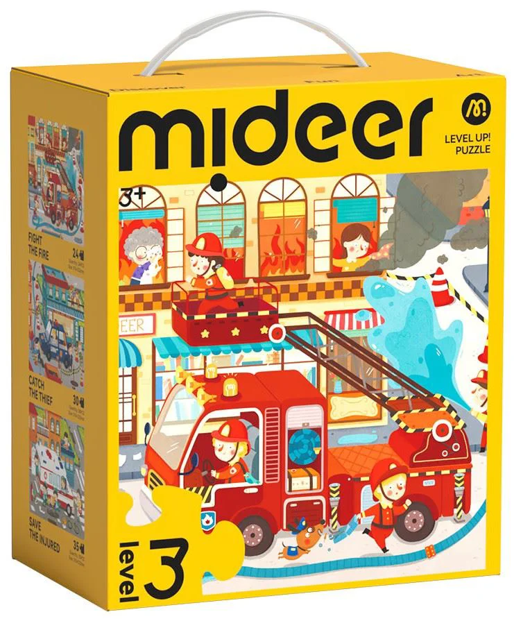 image for Puzzle 3 in 1 Mideer Echipa de salvare, nivelul 3 foto