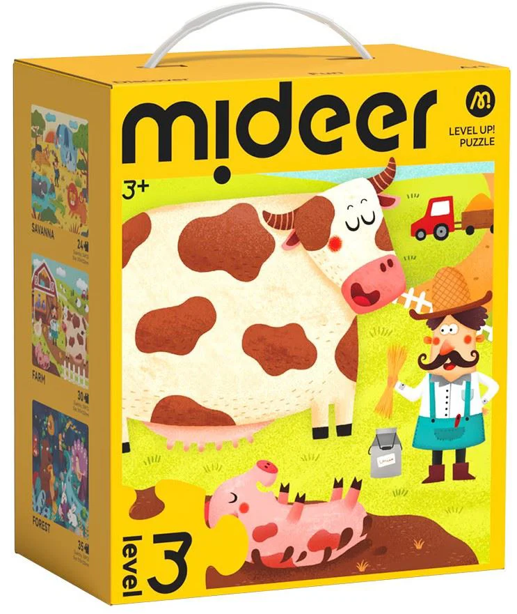 image for Puzzle 3 in 1 Mideer Scene din viata animalelor, nivelul 3 foto