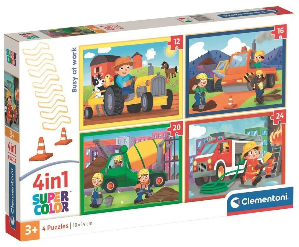Puzzle 4 in 1 Clementoni La munca foto