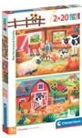 Puzzle Clementoni Familia de la Ferma, 2x20 el. foto