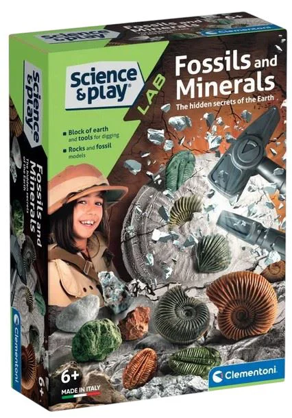 Игровой набор Clementoni Science&Play Окаменелости и минералы