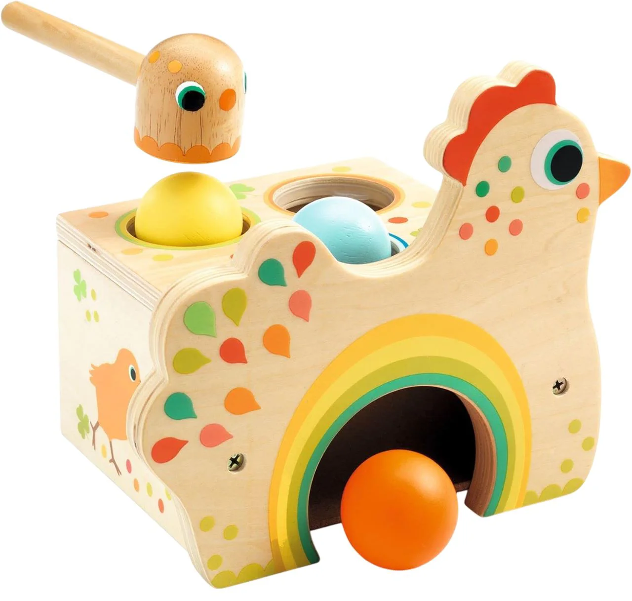 Деревянная игрушка с молоточком и шариками Djeco Tapatou
