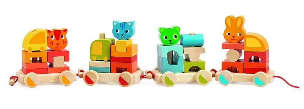 Деревянная игрушка Djeco Поезд-Ферма