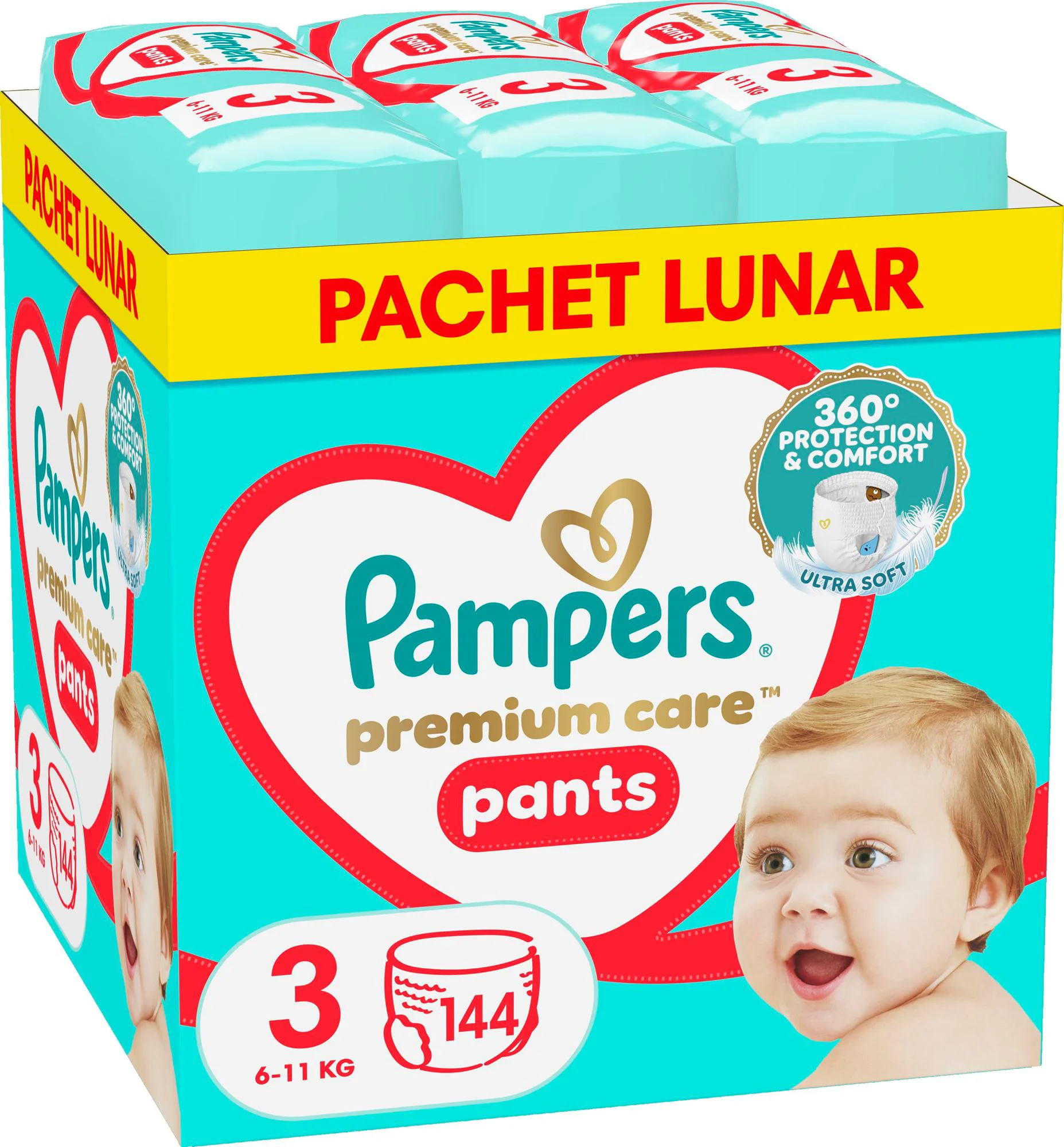 Chilotei Pampers Premium Care Pants 3 XXL (6-11 kg), 144 buc. foto