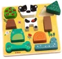 Puzzle din lemn Djeco Puzz & Match Happy foto