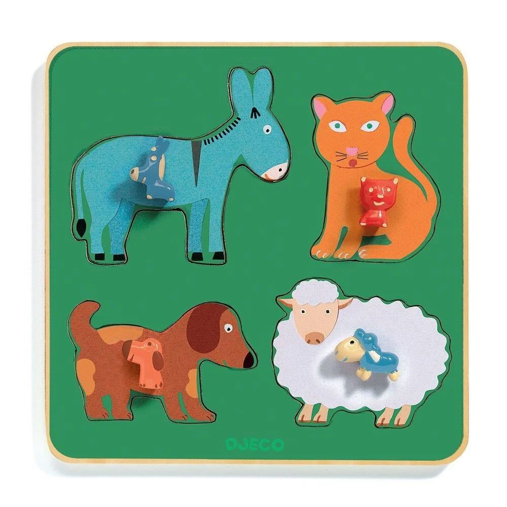 image for Puzzle din lemn Djeco Ferma foto