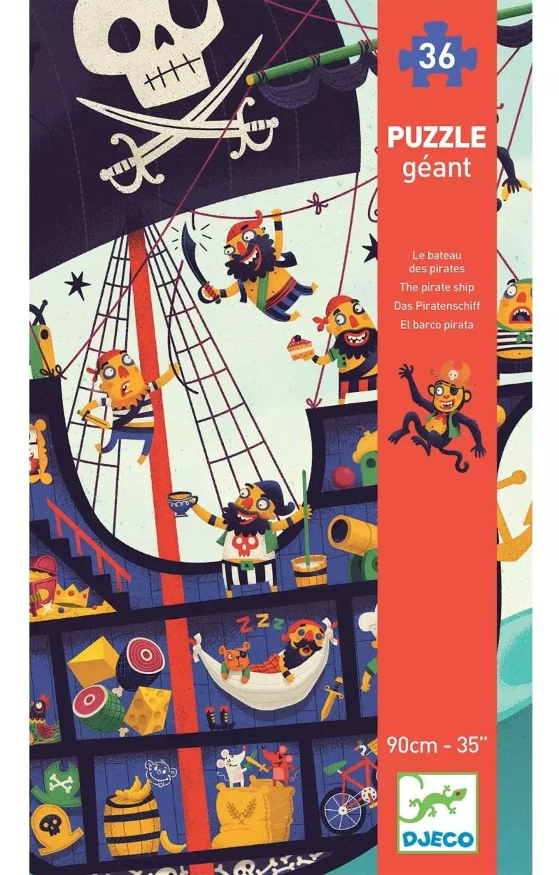 image for Puzzle gigant Djeco Corabia Piratilor, 36 el. foto