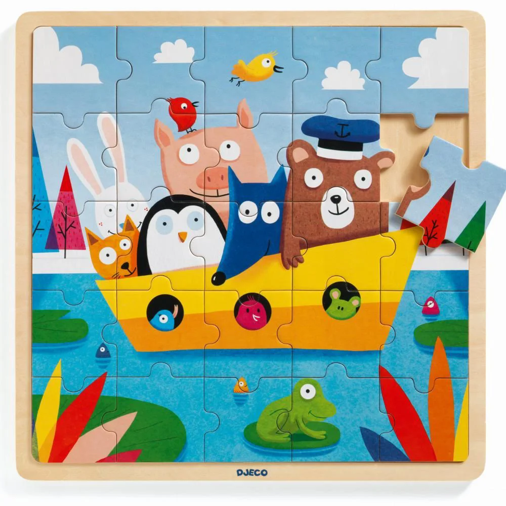image for Puzzle din lemn Djeco Barca, 25 el. foto