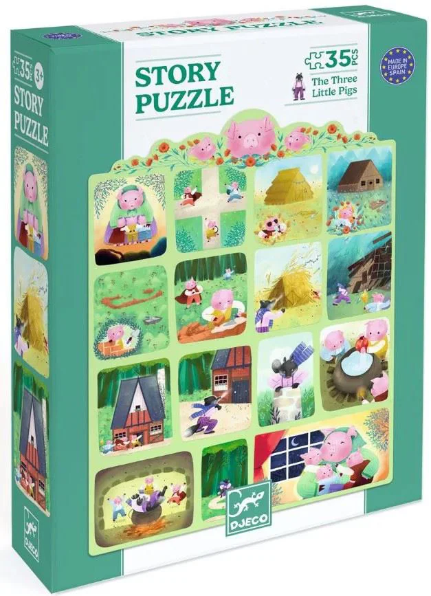image for Puzzle Djeco Cei 3 purcelusi, 35 el. foto