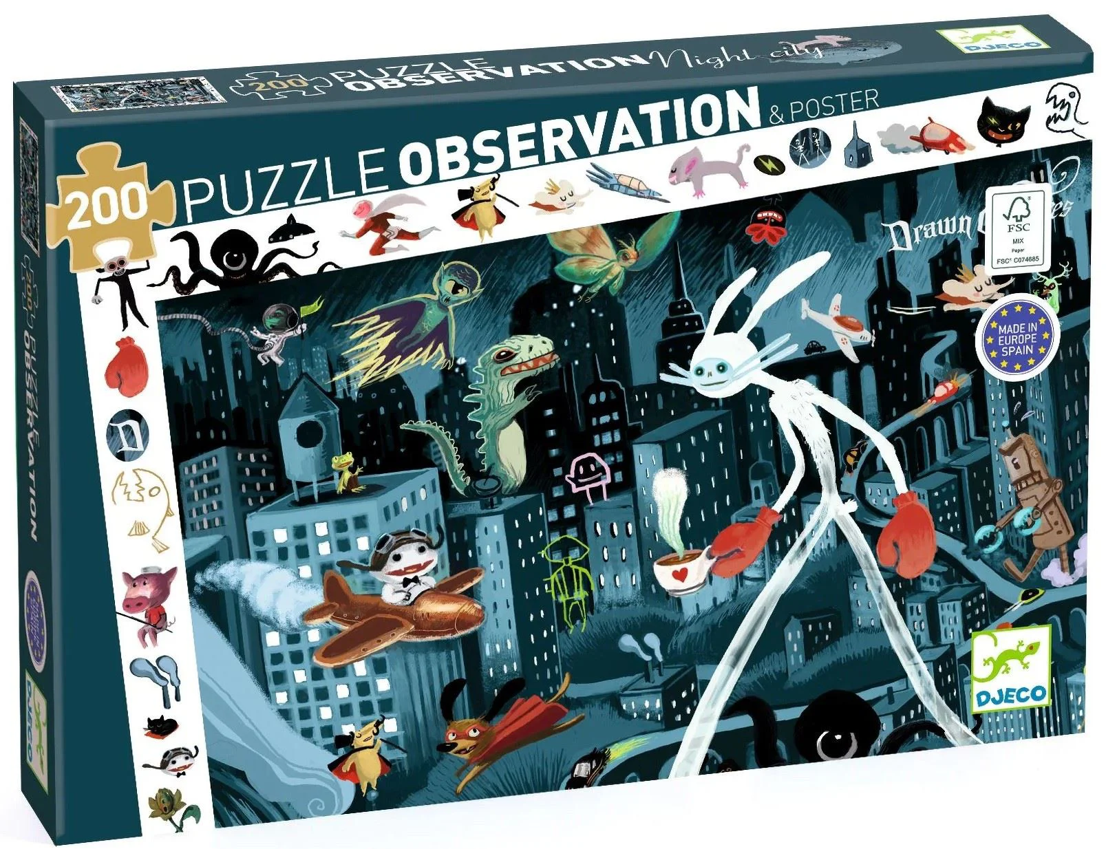 image for Puzzle Djeco Night City, 200 el. foto