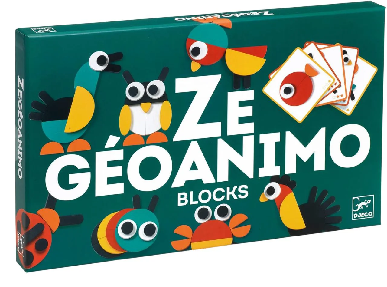 Набор деревянных форм Djeco Ze Geoanimo