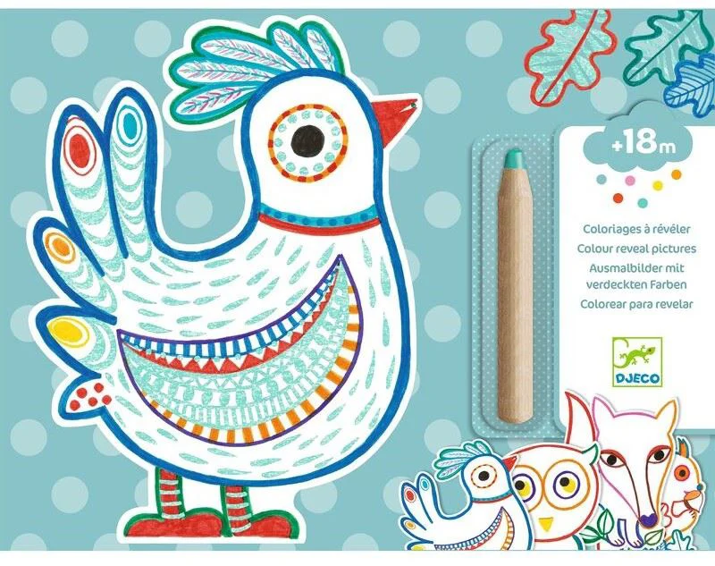 Set de colorat Djeco Colour Reveal Forest Friends foto
