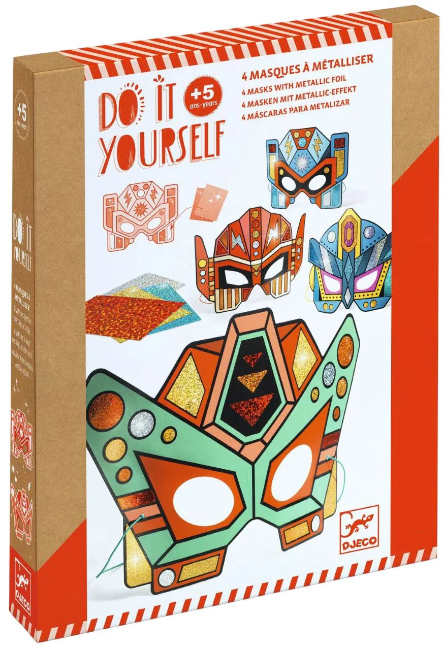image for Set de creatie cu masti de supereroi Djeco DIY Super Robots foto