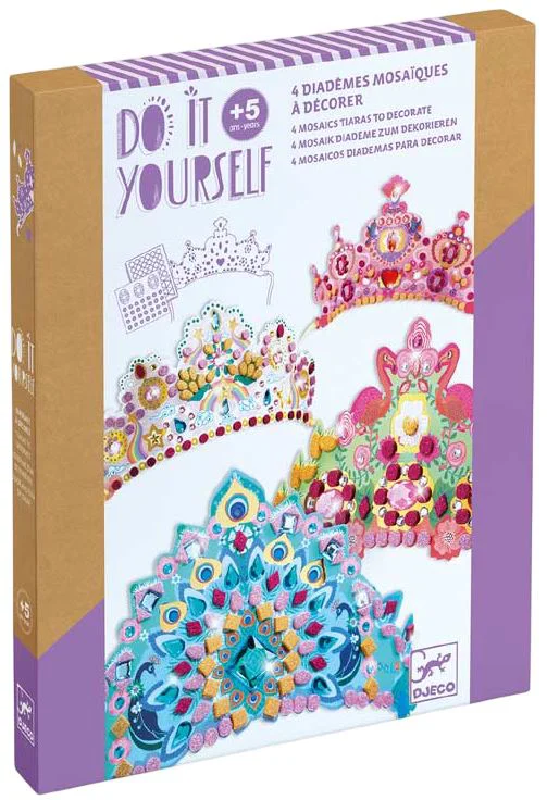 Set de creatie pentru decorarea tiarelor Djeco DIY Like a Princess foto