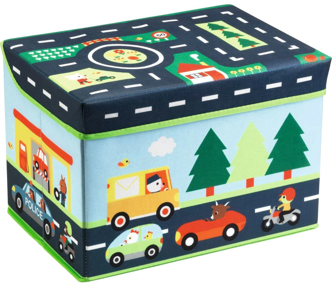 image for Коробка для хранения игрушек 2-в-1 Djeco Автотрек foto