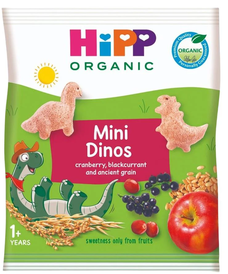 image for Хрустящий злаковый перекус HiPP в форме динозавров с фруктами (12+ мес.), 30 г foto